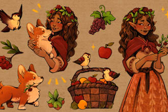 draw a cute sticker, stickerpack