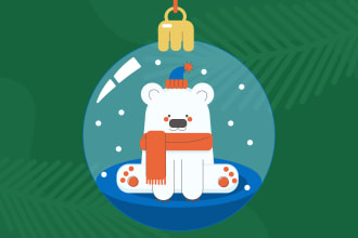 create christmas, new year, winter vector illustration