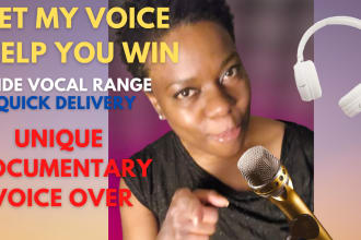 be an american female narrator for your documentary or youtube channel videos
