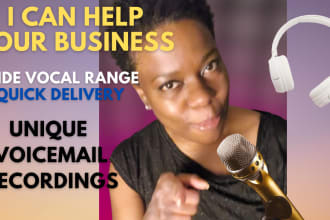 record a professional american female voicemail or IVR message for your company