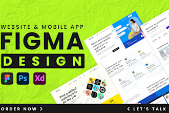 do figma design ui ux for website, mobile app, figma design for figma website