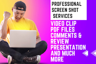 take screen shot from video clips, pdf, websites, apps