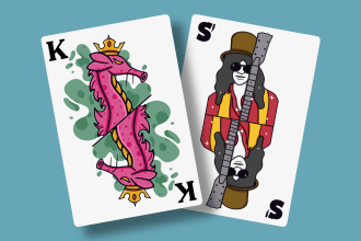 draw unique anything custom playing card or loteria card