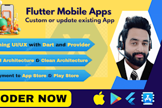 develop flutter custom app or update existing mobile app