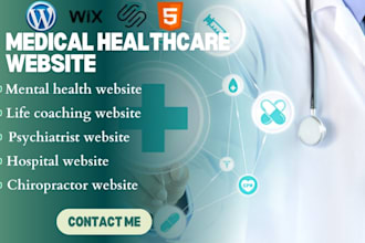 create medical healthcare website, life coach,therapy website,mental healthcare