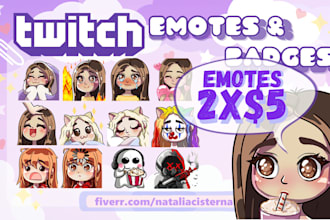 create custom emotes or sub badges for twitch or discord
