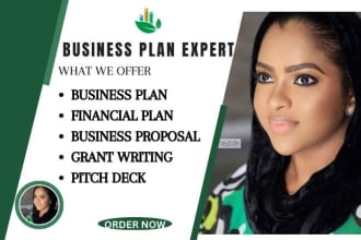 write a professional business plan for startups, proposal, business plan writer