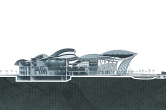 make stylized section for your architecture project