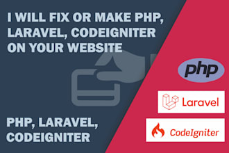 build a website with PHP, laravel, codeigniter