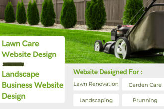 design lawn care, landscape, garden cleaning business website
