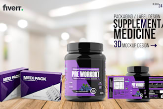 do supplement label and medicine packaging design