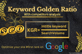 do depth SEO kgr keyword research with competitor analysis