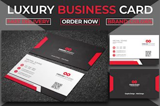 design a luxury business card for your business in 03 hours