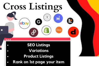 do cross listings product listing on poshmark, ebay, mercari, shopify, etsy