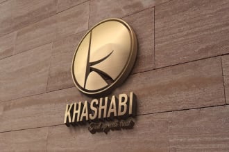do luxury 3d minimal interior and furniture logo design