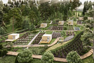 model your village home, ecovillage tourism destination, farm house