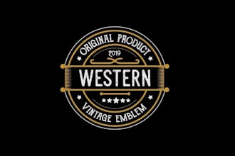 do a creative modern, vintage, retro logo