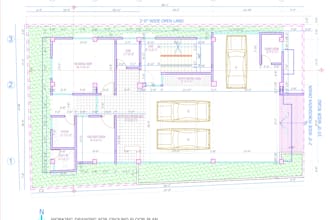 design architectural floor plan in 2d autocad