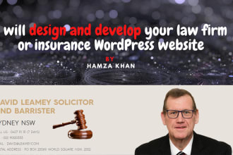 create professional law firm or insurance wordpress website