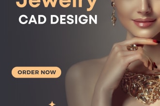 design any type of 3d cad jewelry and render animation