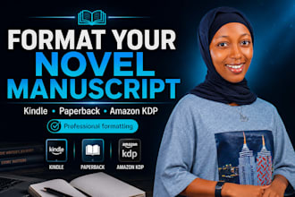 format your novel manuscript for kindle, paperback, and amazon KDP