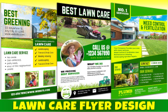 do lawn care flyer, yard signs, door hangers, postcards