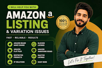 fix amazon listing issues and listing variation issues