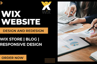 develop wix website design, redesign your business  website