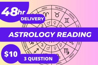 give you a 3 question astrology reading