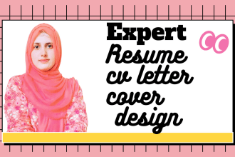 create expert cv, resume, cover letter writing by canva pro