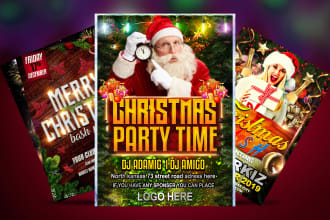 make high quality christmas or new year flyer design
