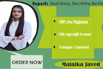 ghostwrite up to 30,000 words ebook as a book writer and ghost ebook writer