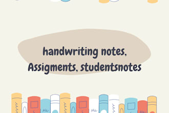do handwritten notes, assignments , and all office and student work