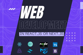 develop web apps using next js, react js, and node js