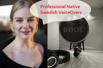 record a professional voiceover in swedish or english