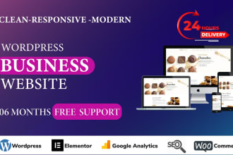 design and develop clean and modern business website
