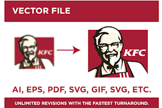 vectorize, redraw, edit logo, trace image in vector