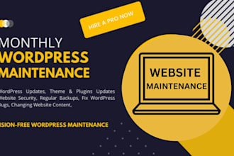 do wordpress website maintenance and wordpress support