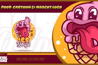 design cartoon character logo for food, beverage, restaurant, cafe, and bakery