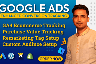 setup ga4 ecommerce tracking and google ads enhance conversion