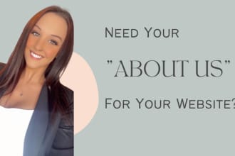 write your friendly about us biography