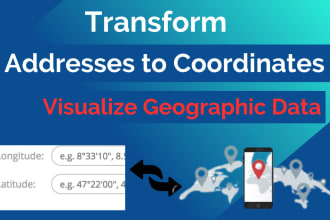 convert coordinates, calculate distance, visualize data