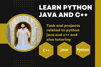 do your cpp, java and python related tasks also tutoring