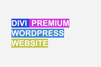 create divi wordpress website