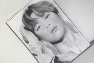 draw realistic pencil portrait from your photo
