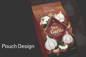 do product packaging label, bag, pouch design with ai support