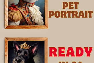 make royal pet portraits