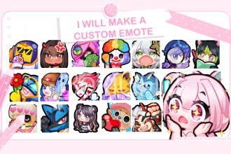 draw custom cute emote or badge for your twitch discord sale