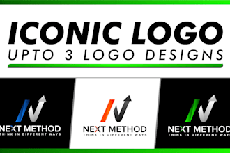 create an iconic logo with minimal and modern style
