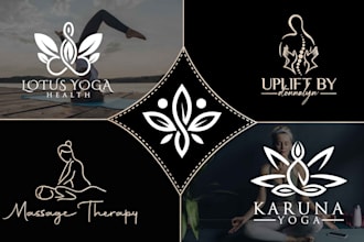 create spa yoga health massage skincare logo